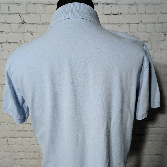 Vintage LACOSTE Small Logo Polo Shirt Top Pale Blu - Picture 4 of 5